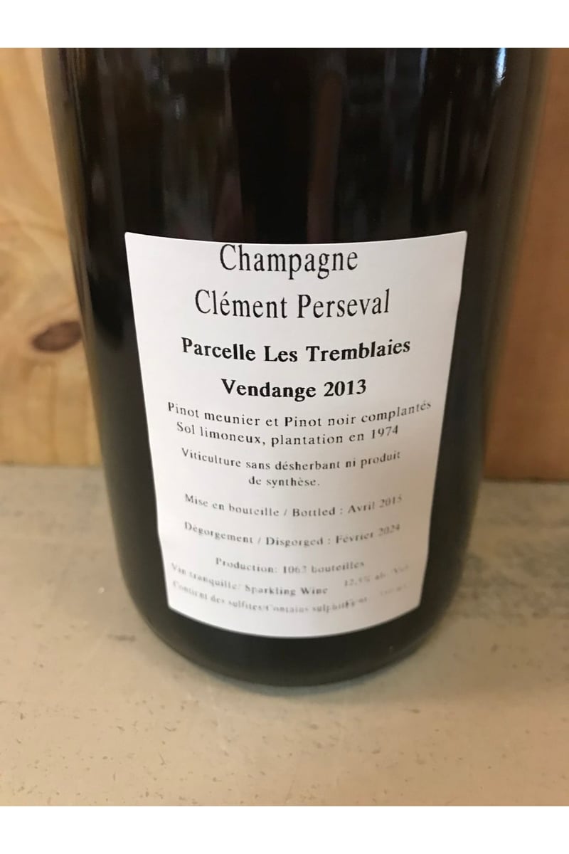PERSEVAL CLEMENT TREMBLAIES 2016 0,75cl